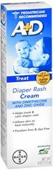 A+D Zinc Oxide Diaper Rash Cream with Aloe 4 oz 