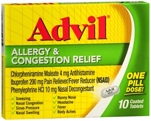 Advil Allergy & Congestion Relief Tablets 10 each 