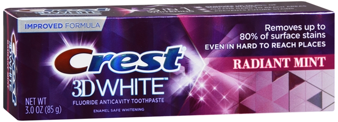 Crest 3D White Fluoride Anticavity Toothpaste, Radiant Mint 3.50 oz 