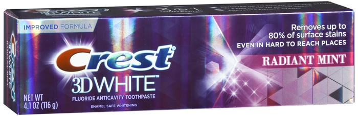 Crest 3D White Toothpaste Radiant Mint 4.8 oz 