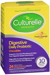 Culturelle Digestive Health Probiotic Chewable 24 Tablets, Orange 