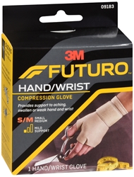 Futuro Energizing Support Glove, Medium, Palm Size 7 1/2" - 8 1/2", Tan 