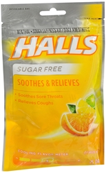 Halls Mentho-Lyptus Drops Sugar Free Citrus Blend 25 Each 