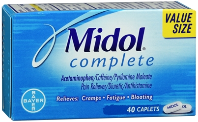 Midol Complete Maximum Strength Pain Reliever Caplets 40 each 