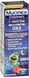 Mucinex Childrens Multi-Symptom Cold Liquid Night Time, Very Berry, 4 Ounce 