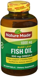 Nature Made Burpless Fish Oil 1000 mg w. Omega-3 300 mg 