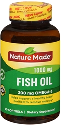 Nature Made Fish Oil 1000 mg w. Omega-3 300 mg Softgels 90 Ct 