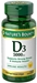 Nature's Bounty Vitamin D-5000 IU Softgels, Maximum Strength 100 ea - 74312193774