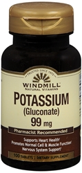 Potassium GLUCONATE TAB 99MG WINDMILL Size: 100 