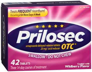 Prilosec OTC Acid Reducer, Delayed-Release Tablets, Wildberry 42 pack 