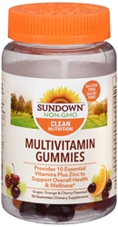 Sundown Naturals Adult Multivitamin with Vitamin D3 Gummies Orange, Cherry and Grape Flavored - 50 ct 