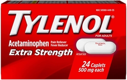 TYLENOL Extra Strength 500 mg Caplets 24 each 
