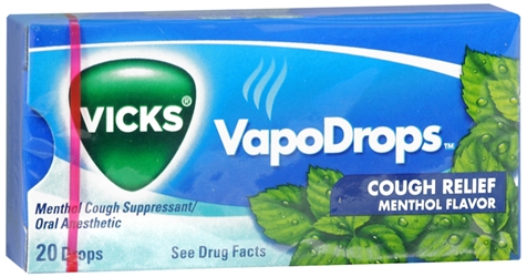 Vicks Cough Suppressant Drops, Menthol Flavor - 20 Drops/Pack 