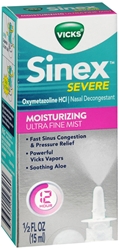 Vicks Sinex Moisturizing Nasal Decongestant, Ultra Fine Mist 0.5 oz 
