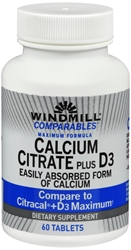 Windmill Calcium Citrate + D Tablets 60 Tablets 