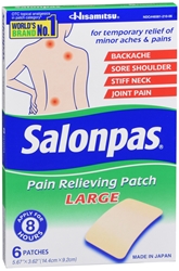 SALONPAS PAIN RELIEVING PATCH LARGE 6CT 