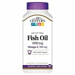 21st Century Fish Oil 1000 mg Enteric Coated Softgels, 90 Count 