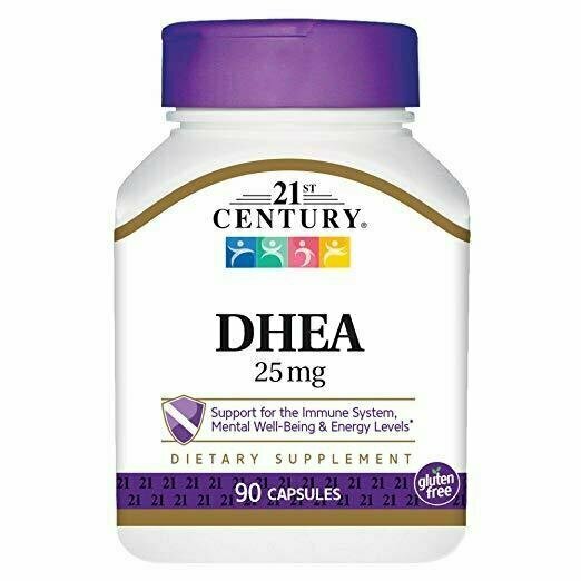 21st Century DHEA 25 mg Capsules, 90 Count 