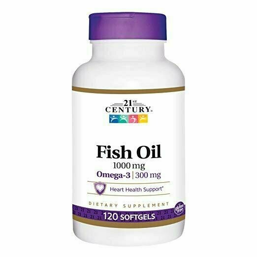 21st Century Fish Oil 1000 mg Softgels, 120 Count 