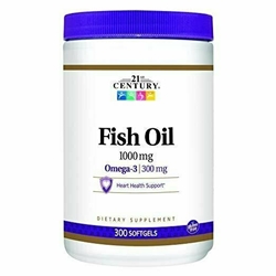 21st Century Fish Oil 1000 mg Softgels, 300 Count 
