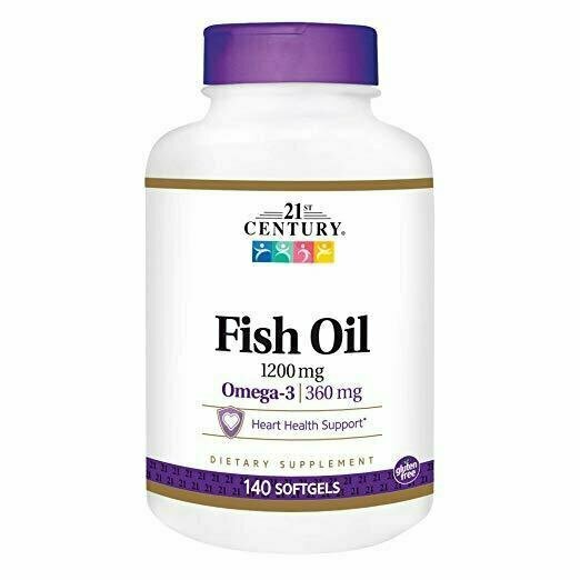 21st Century Fish Oil 1200 mg Softgels, 140 Count 