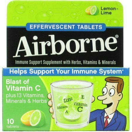 Airborne Effervescent Tablets Lemon-Lime 10 each 