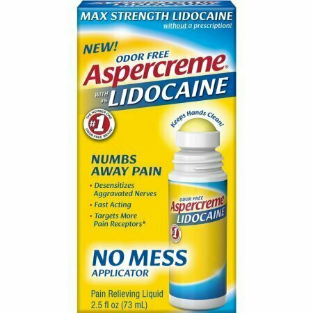 ASPERCREME Max Strength With 4% Lidocaine No Mess Applicator 2.5 oz 