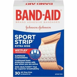 BAND-AID SPORT STRIP EXTRA WIDE 1 SIZE 30 CT 
