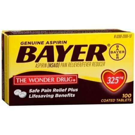 Bayer Aspirin 325mg Tablets 100 each 