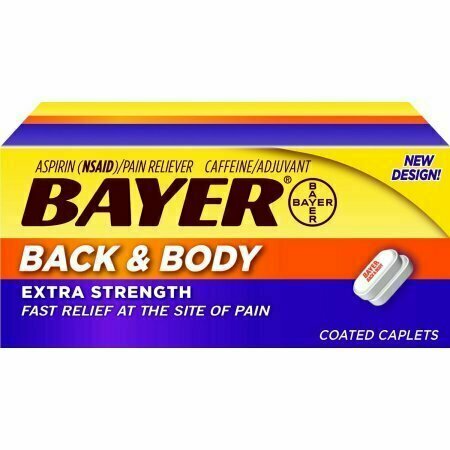 Bayer Extra Strength Back & Body 500 mg Caplets, 100 each 