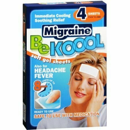 Be Koool Migraine Soft Gel Sheets For Adults 4 Each 