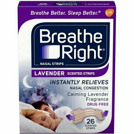 Breathe Right Scented Nasal Strips, Lavender 26 each 
