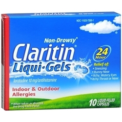 Claritin 24 Hour Allergy Relief Liqui-Gels, 10 ct. 