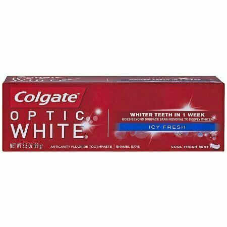 Colgate Optic White Icy Fresh Anticavity Fluoride Toothpaste, Cool Fresh Mint 3.50 oz 