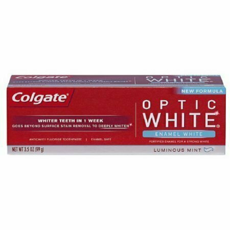 Colgate Optic White Luminous Mint Toothpaste, Enamel White - 3.5 Oz 