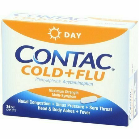 Contac Cold + Flu Non Drowsy Day Maximum Strength Caplets 24 each 