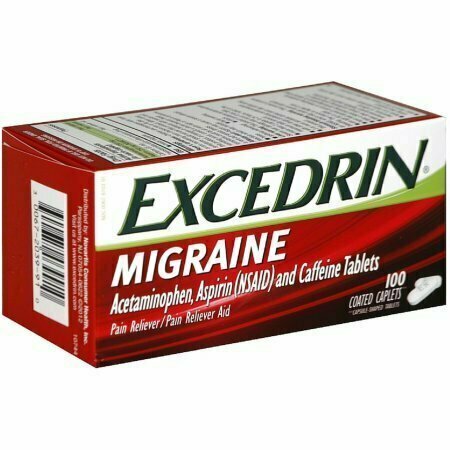 Excedrin Migraine Pain Reliever Tablets 100 each 