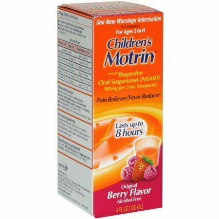 Motrin Childrens Ibuprofen Oral Suspension, Original Berry 4 oz 
