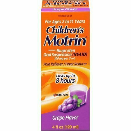 Motrin Childrens Oral Suspension Grape 4 oz 