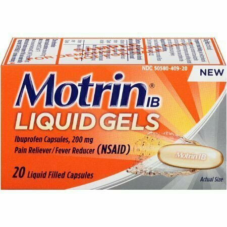 Motrin IB Pain Reliever/Fever Reducer Liquid Gels 20 each 