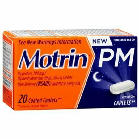 Motrin PM Coated Caplets 20 Caplets 
