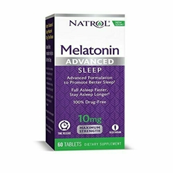 Natrol Advanced Sleep Melatonin Tablets, 10mg, 60 Count 