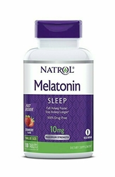 Natrol Melatonin Fast Dissolve Tablets, Strawberry flavor, 10mg, 100 Count 