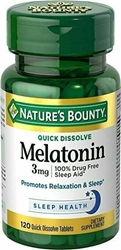 Natures Bounty Melatonin 3 mg Tablets 120 Tablets 