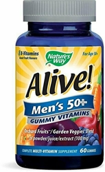 Natures Way Alive. Mens 50 Plus Gummy Vitamins 60 Gummies 