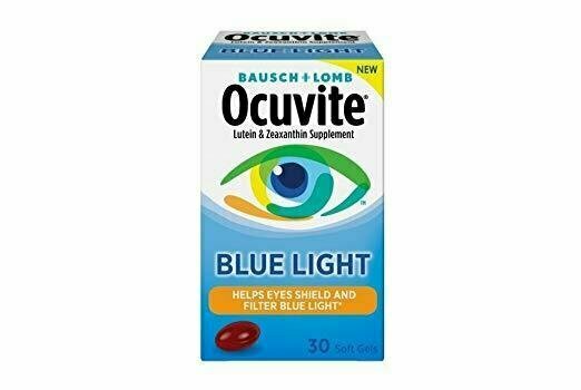 Ocuvite Blue Light Shield Lutein Zeaxanthin Eye Vitamin, 30 Soft Gels 