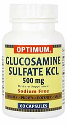 Optimum Glucosamine Sulfate KCL Capsules, 500 Mg, 60 Count 