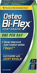 Osteo Bi-Flex One Per Day Glucosamine with Joint Shield Dietary Supplement Helps Strengthen Joints 60 Coated Tablets 