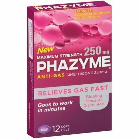 Phazyme Maximum Strength 250 mg Softgels, 12 Soft Gels 