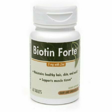 PhytoPharmica Biotin Forte, 3mg with Zinc, Tablets, 60 ea 